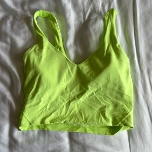 Lululemon Size 6 Crop Top Neon